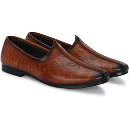 vellinto Cool Vintage Rajasthani Jutis for Men Mojaris for Men Nagra for Men-picture-18