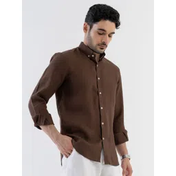 VELLURE Men Pure Linen Full Sleeve Shirt-picture-35