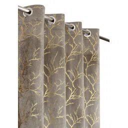 veloura 274.32 cm (9 ft) Velvet Room Darkening Long Door Curtain (Pack Of 2)-picture-16