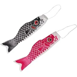 VELURA 150cm Black + Pink Various Japanese Windsock Carp Flag Koi Nobori Sailfish|1 Piece Black Japanese Koinobori| Windmills & Wind Spinners| Yard, Garden & Outdoor Living-picture-17