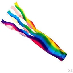 VELURA 2Pcs Windsock Polyester Outdoor Garden Wind Sock Decoration 70cm Rainbow|2Pcs Windsock| Windmills & Wind Spinners| Yard, Garden & Outdoor Living-picture-25