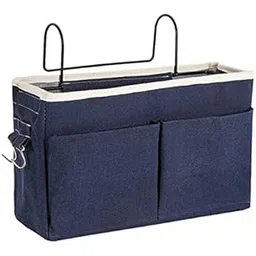 VELURA 2xBedside Caddy Cabinet Storage Organizer for Glasses Book Dark Blue|1 Piece Bedside Storage |Storage Bags| Household Supplies & Cleaning |Home & Garden-picture-28