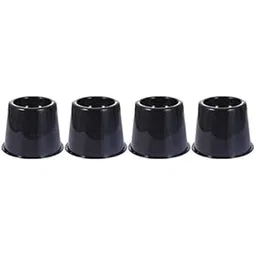 VELURA 2xFurniture Non-Slip Heavy Duty Sofa Bed Riser Black Riser 3inch|4 Pieces Bed Risers(2 Pack)|Furniture Parts & Accessories| Furniture |Home & Garden-picture-24