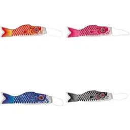 VELURA 4x Colorful 150cm Japanese Carp Flag Koinobori Streamer Wall Decor Boy's Day|4X Japanese Koinobori| Windmills & Wind Spinners| Yard, Garden & Outdoor Living-picture-12