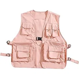 VELURA Utility Vest Front Buckle Cargo Vest for Men Women Adults Outdoor Activities 2XL Pink|1 Cargo Vest| Coats & Jackets|Clothing, Shoes & Accessories-picture-20