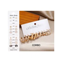 Vembley COMBO OF 17 EARRINGS PAIR for girls earrings for kids metal studs Earrings-picture-30