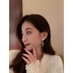 Vembley Gold-Plated Alloy Cubic Zirconia Drop Earrings-image-37