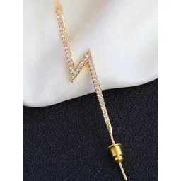 Vembley Gold-Plated Alloy Cubic Zirconia Ear Cuff-image-25
