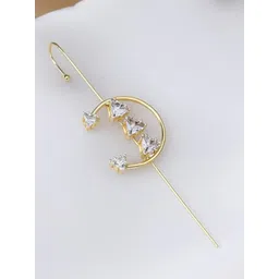 Vembley Gold-Plated Alloy Cubic Zirconia Ear Cuff-image-22