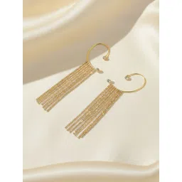 Vembley Gold-Plated Alloy Cubic Zirconia Ear Cuff-image-16