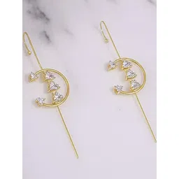 Vembley Gold-Plated Alloy Cubic Zirconia Ear Cuff-image-23