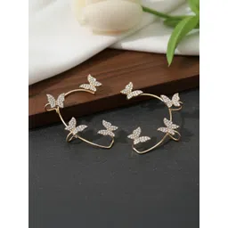 Vembley Gold-Plated Alloy Cubic Zirconia Earrings-image-30