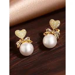 Vembley Gold-Plated Alloy Cubic Zirconia Earrings-image-32