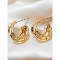 Vembley Gold-Plated Alloy Hoop Earrings-picture-24