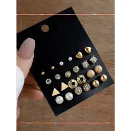 Vembley Gold-Plated Alloy Studs-picture-34