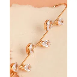 Vembley Gold-Plated Cubic Zirconia Alloy Ear Cuff-image-1