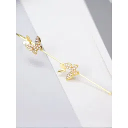 Vembley Gold-Plated Cubic Zirconia Alloy Ear Cuff-image-0