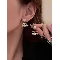 Vembley Heart Shaped Drop Earrings-picture-17