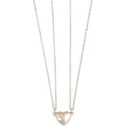 vembley Silver Matching Friendship Magnet Heart Pendant Necklaces For women-picture-39