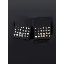 Vembley Women Set of 24 Pair Alloy Contemporary Studs Earrings-picture-37