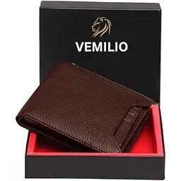 VEMILIO Artificial Leather Brown Wallet for Men with Detachable Card Holder | 1 Coin Pocket | 6 Multiple Card Slots | 2 Hidden Compartments & 2 Currency Slots – Slim Stylish Gents Purse for Men-image-38
