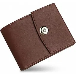 VEMILIO Men's Wallet | Premium Vegan Leather Magnetic Closure Wallet for Men | 6 Card Slots, 2 Currency & 2 Secret Compartments | Stylish, Slim & Durable Wallet for Men (Brown)-image-6
