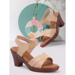 VENDOZ Open Toe Block Heel Sandals-picture-15