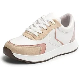 vendoz Women Casual Shoes White Beige Sneakers-picture-33