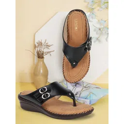 VENDOZ Women Open Toe Flats with Buckles-picture-13