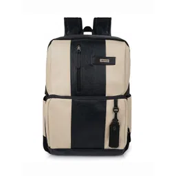 Veneer Unisex Colourblocked Leather 16 Inch Laptop Backpack-picture-34
