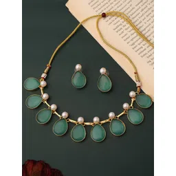 VENI 18K Gold-Plated Stones-Studded Jewellery Set-picture-24