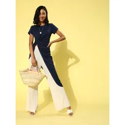 Veni Vidi Vici Women Deep Navy Blue Solid Top-picture-27