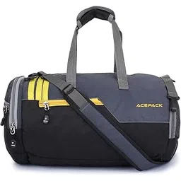 verage Boxer - Men's Polyester 37 litres Duffle Bag/Gym Bag with Shoes Compartment (Grey)-picture-24