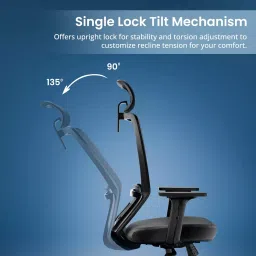 Vergo Office Chair Inspire HB High Back Black for WFH/Study/Computer Desk with Adjustable Armrests image 5