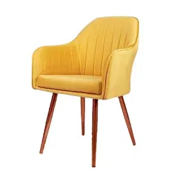 Vergo Plush Yellow Solid Back Accent Chair for Living Room Bedroom Restuarant-picture-17