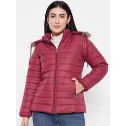 VERO AMORE Hooded Neck Long Sleeve Zip Detail Lightweight Puffer Jacket-picture-10