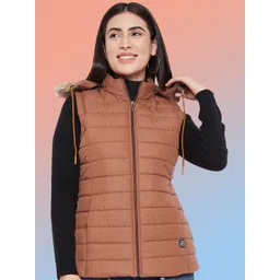 VERO AMORE Hooded Sleevesless Lightweight Quilted Jacket-picture-27