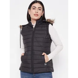 VERO AMORE Lightweight Puffer Jacket with Faux Fur Trim-picture-23