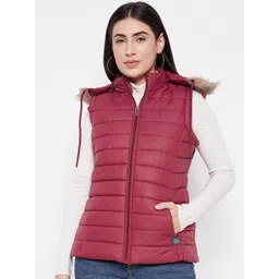 VERO AMORE Lightweight Puffer Jacket with Faux Fur Trim-picture-24