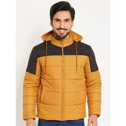 VERO AMORE Men Colourblocked Quilted Hooded Jacket-picture-35