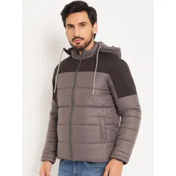 VERO AMORE Men Colourblocked Quilted Hooded Jacket-picture-37