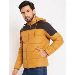 VERO AMORE Men Colourblocked Quilted Hooded Jacket-picture-26