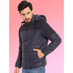 VERO AMORE Men Hooded Colourblocked Lightweight Puffer Jacket-picture-24