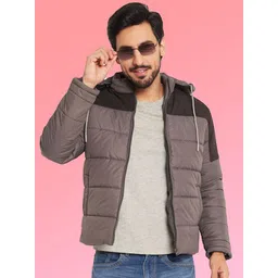 VERO AMORE Men Hooded Colourblocked Lightweight Puffer Jacket-picture-25