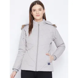 VERO AMORE Women Grey Insulator Longline Puffer Jacket-picture-37
