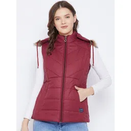 VERO AMORE Women Maroon Insulator Outdoor Parka Jacket-picture-35