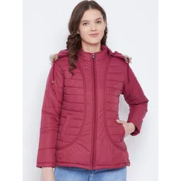 VERO AMORE Women Maroon Insulator Padded Jacket-picture-11