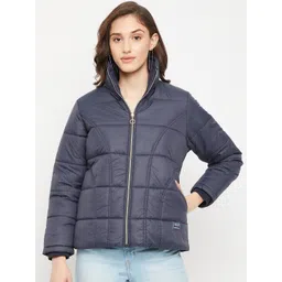 VERO AMORE Women Navy Blue Insulator Padded Jacket-picture-22