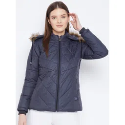 VERO AMORE Women Navy Blue Insulator Parka Jacket-picture-15