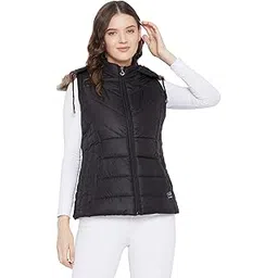 vero amore Women's Black winter wear Sleeveless solid parka Jacket-2179SL-picture-13